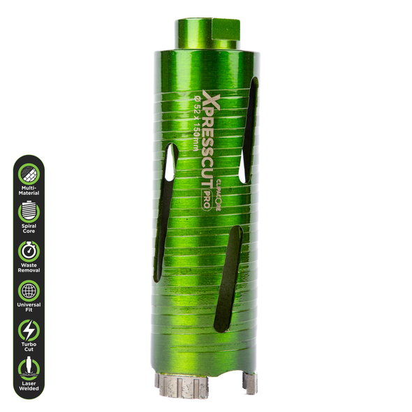 XPRESSCUT 52 x 150mm Dry Diamond Core Drill Bit - QCXP52