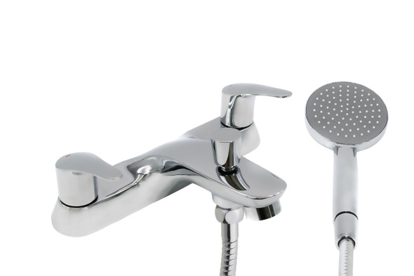 STH Westco Lujo 2 Tap Hole Bath Shower Mixer with Kit in Chrome 4E6006