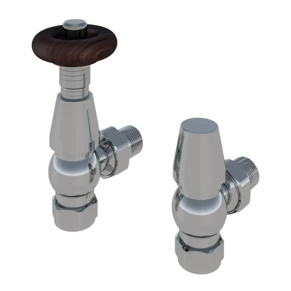 Eastbrook Angle Traditional TRV with Lockshield 15mm in Chrome 54.0008