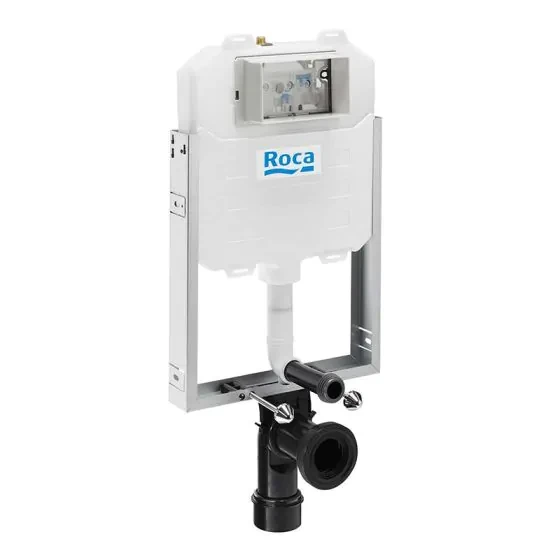 Roca Basic Compact Concealed Cistern and Frame with PL1 Flush Plate A890080110