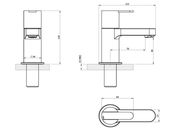 STH Westco Strata Pair of Bath Pillar Taps in Chrome 4E1054