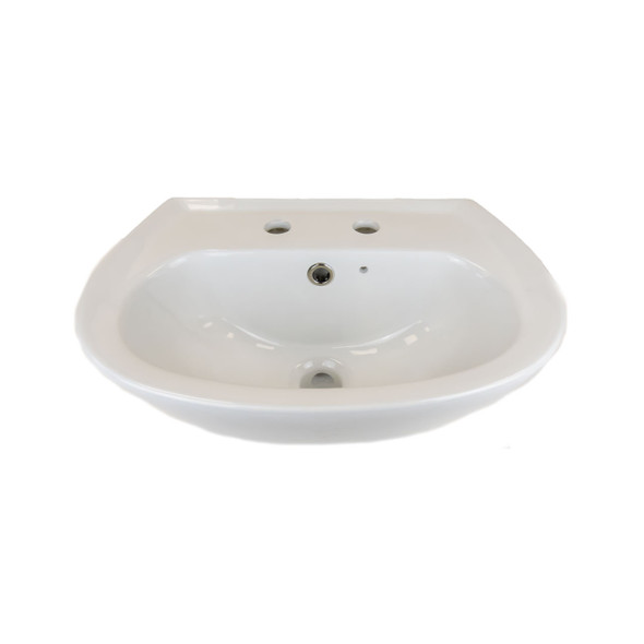 Fresssh 2TH Wall White Basin 450mm x 330mm c/w Hangers 352719WH