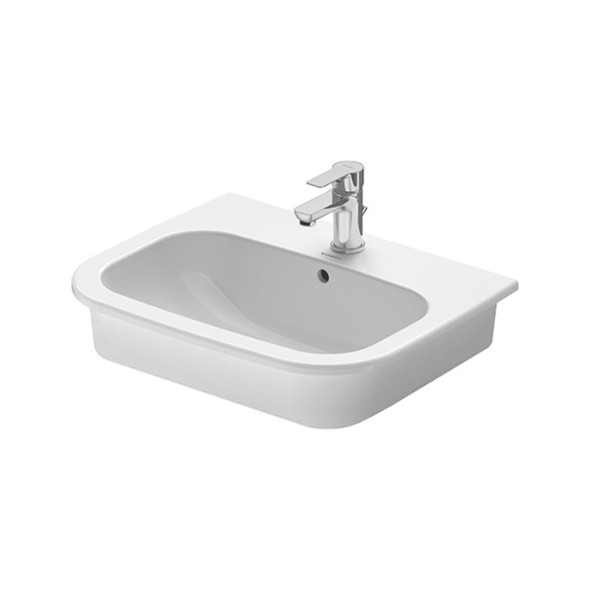 Duravit D-Code 1TH Countertop Vanity Washbasin 545 x 435mm White 0337540000