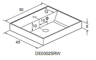 Crosswater Bauhaus Seattle Single Drawer 500mm Vanity Unit and Basin in White