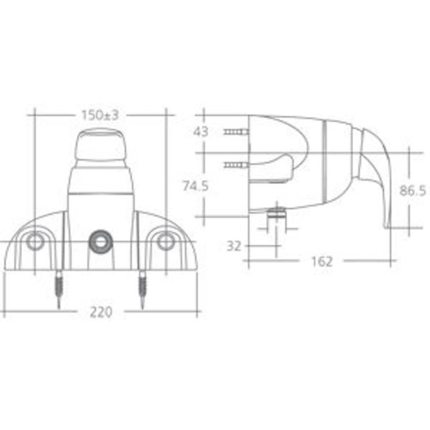 Trevi Blend Single Lever Exposed Manual Mixing Valve  A3086AA