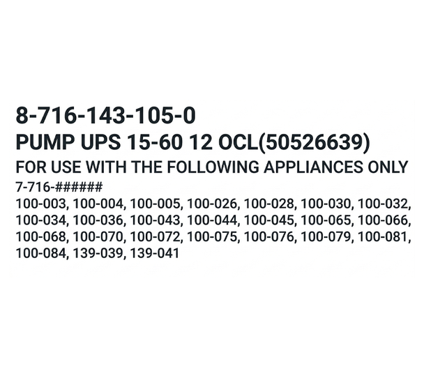 Worcester Pump UPS 15-60 12 OCL - 87161431050