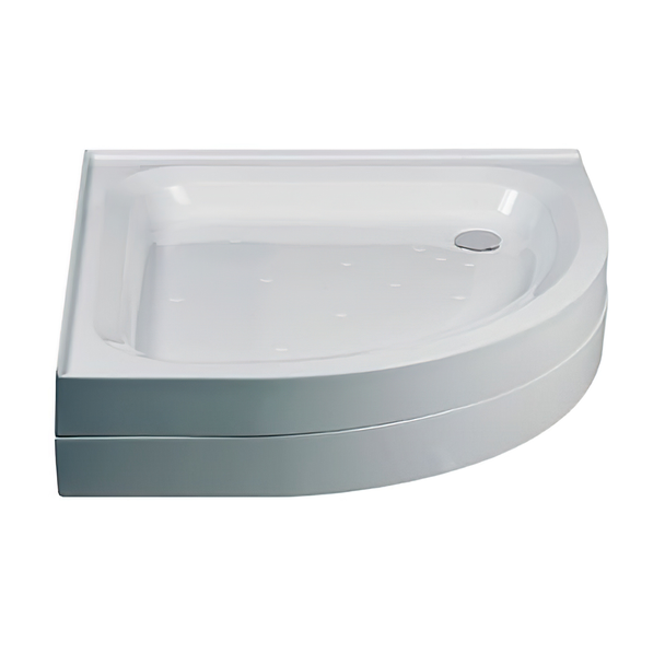 Just Trays Merlin Ultracast 800mm Quadrant Shower Tray with 2 Ups in White A80QM120