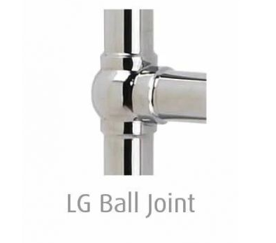 Vogue Ballerina 600mm 4 Bar Floor Standing Dual Energy Towel Radiator in Chrome