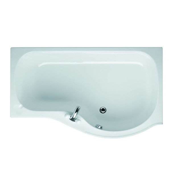 Ideal Standard Space P Shaped Right Hand Shower Bath in White E734401