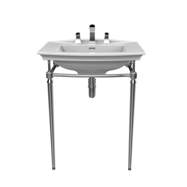 Heritage Blenheim 2TH Basin, Washstand & Shelf in Chrome PHPW06|WGABBLE|WSABBLE