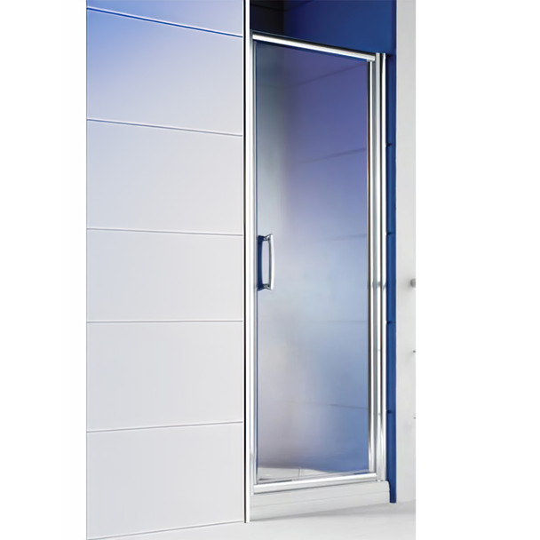 Manhattan M3 800mm Hinged Shower Door with Silver frame