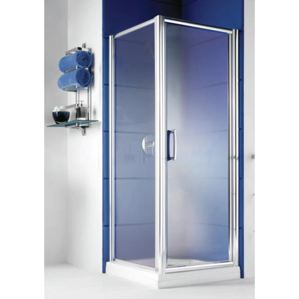 Manhattan M3 800mm Hinged Door Shower Enclosure with Silver frame