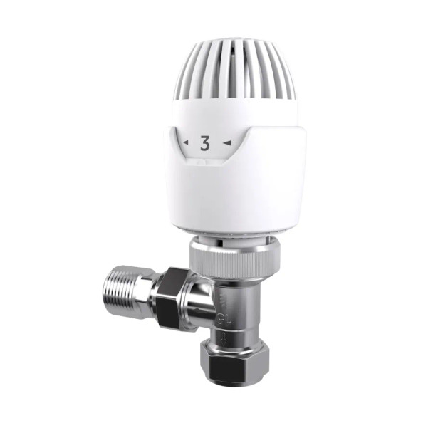Drayton RT212 Thermostatic Radiator Valve 8mm Angle in Chrome 08 09 008