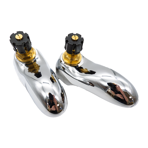 Ideal Standard Waterways Bath Pillar Taps with Acrylic Handles E6850AA