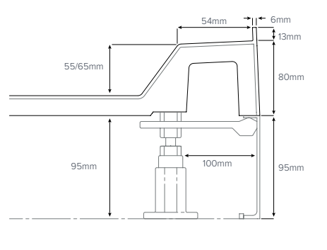 Just Trays Merlin Shower Tray 1200 x 800mm with 4 Upstands