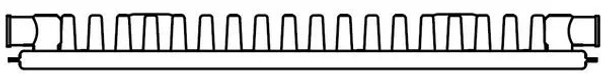 Chipped Myson Premier Metric 600 x 1000mm Single Convector Radiator