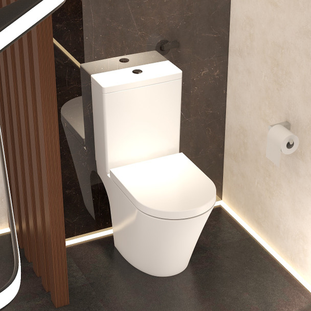 Pura Arco Compact Close Coupled Toilet with Soft Close Seat C1088C