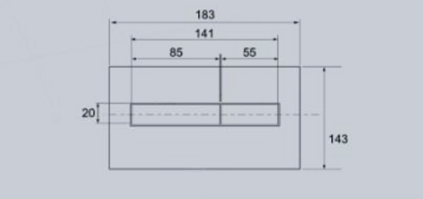 Wirquin Flush Plate for Pro Frame Chrome with Matt Chrome Buttons 80717686
