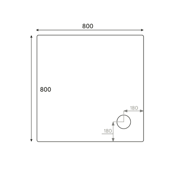 Ultracast White Merlin Tray Inc Panels Flat Top 800mm A80M100