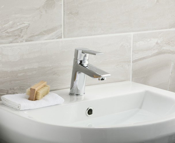 SRH Westco Tempest Basin Mixer with Clic Waste in Chrome 4E1121/4K7101