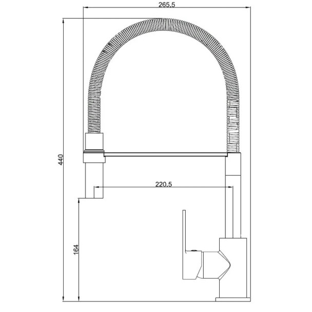 Scratched Deva Matheson Flexi Kitchen Sink Mixer MASMCP