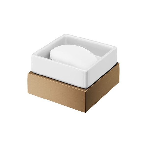 Abacus Pure Soap Dish and Holder in Brushed Bronze ACBX-203-2202
