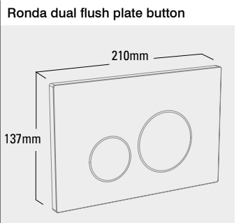 Roper Rhodes Rondo Dual Flush Plate in White TR9013