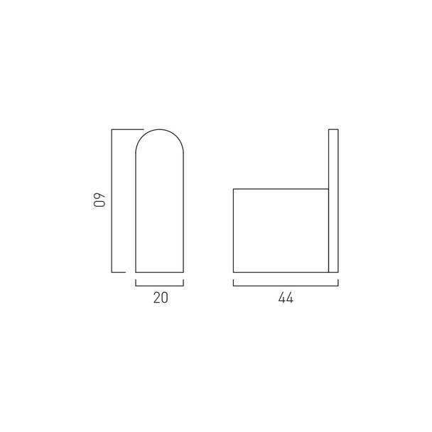 Vado Photon Wall Mounted Robe Hook in Chrome PHO-186-C/P