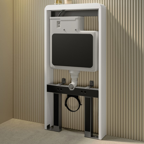 Imex Senso Smart Touch Wall Hung Cistern Frame in White Glass