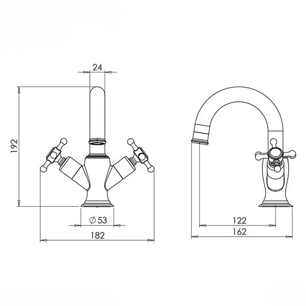 Tavistock Ashmore Basin Mixer with Click Clack Waste in Chrome TAM11