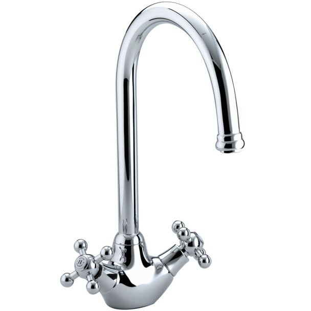 Bristan Kingsbury Twin Crosshead Handle Sink Mixer KG SNK EF C