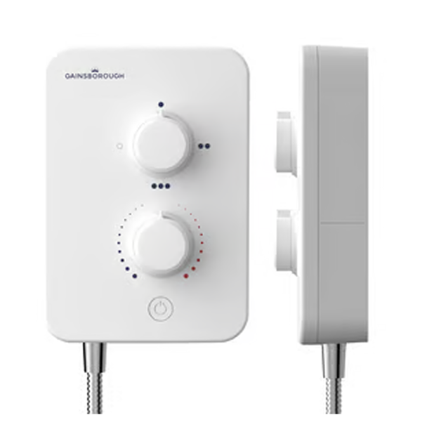Gainsborough Slim Mono Electric Shower 9.5Kw in Polar White GSM95