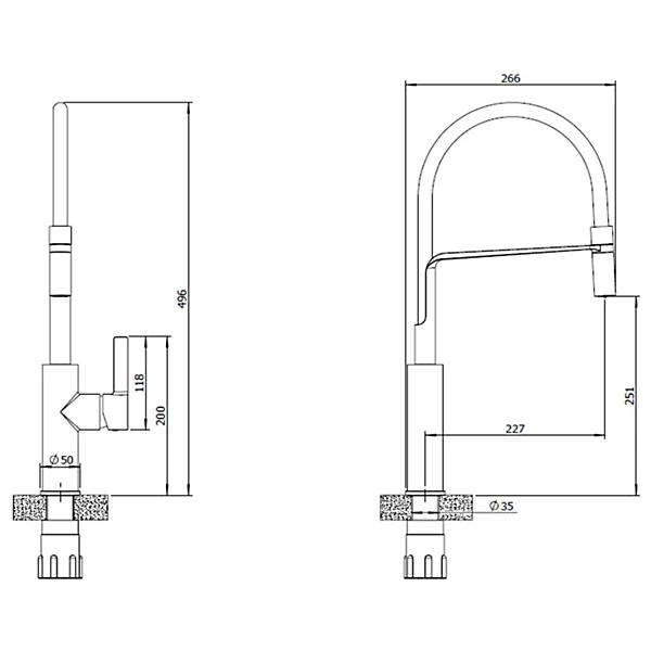 STH Westco Jeroni Chef Kitchen Mixer with White Body and Grey Spout 922140