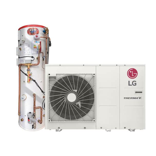 LG 7kW Single Phase R32 Monobloc ASHP Kit with 210 Litre Standalone Cylinder    LG07STANDALONE - 210
