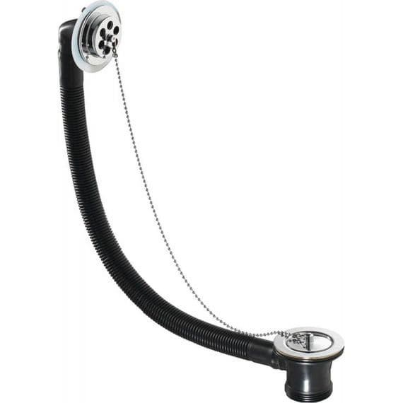 Pura Combination Bath Waste and Overflow with Plug and Chain in Chrome BW104
