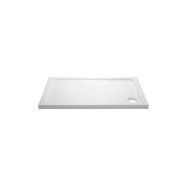 Just Trays Low Profile  White Shower Tray 100 x 800mm with 90mm Waste H1080100