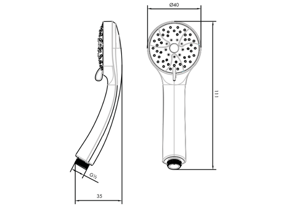 Croydex  3 Function Hand Shower  and 1700mm Shower Hose