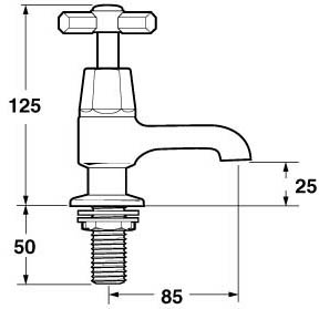 Deva Artesian Pair of Bath Pillar Taps in Chrome and Gold ASN02CP/501