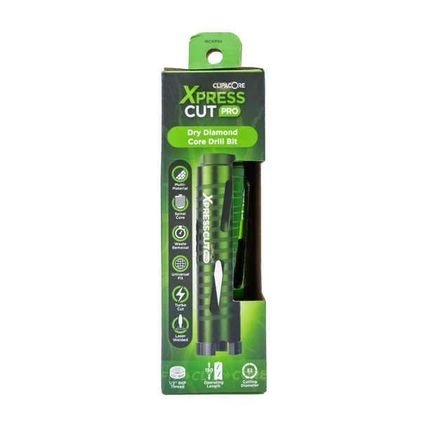 Clipacore Xpresscut 52mm x 150 mm Core Bit box front
