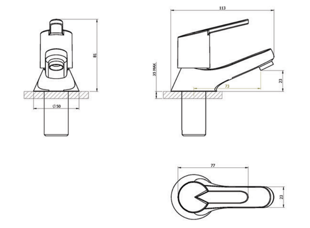 STH Westco Araya Pair of Bath Pillar Taps in Chrome 4S1252