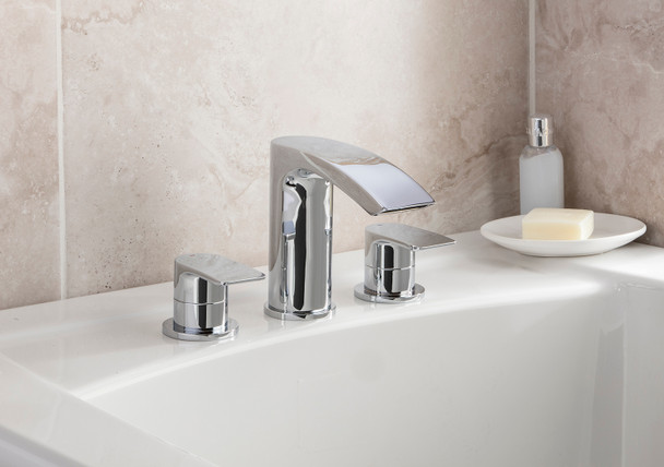 STH Westco Lamina 3 Hole Bath Filler in Chrome 4E1153