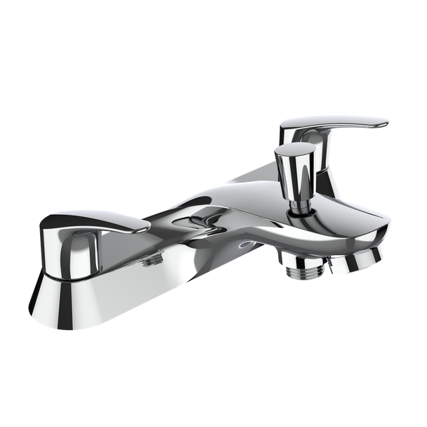 STH Westco Lujo 2 Tap Hole Bath Shower Mixer with Kit in Chrome 4E6006
