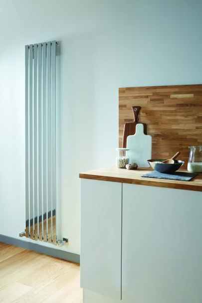 Vogue Serenade Vertical Designer Radiator 1200 x 358 mm in Chrome