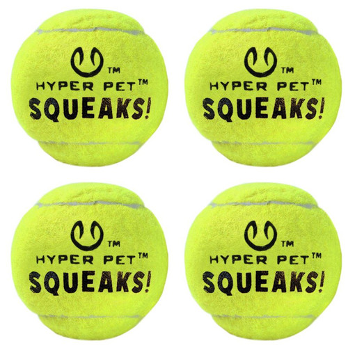 Hyper Pets Squeaks Balls 4 PK Green