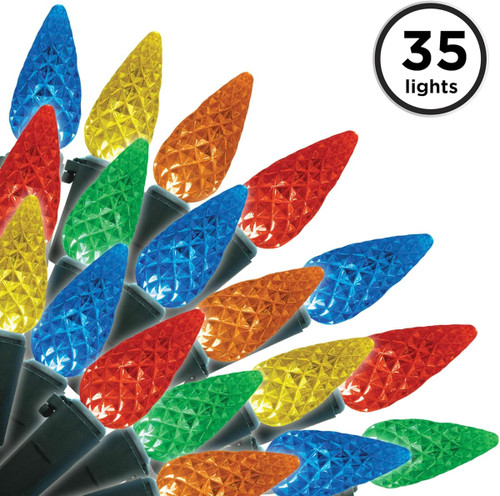 Brite Star 37-940-00 Faceted LED Lights 35 Lt C6 Faceted LED Light Set