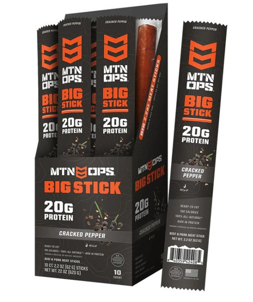 MTN Ops Cracked Pepper Big Meat Stick  Single Serving