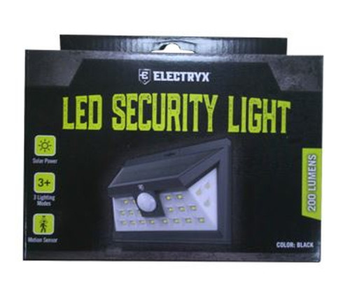 Electryx 200 Lumens Solar Powered LED Security Light 