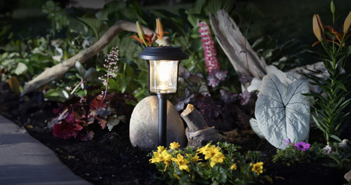 Livingscape Solar Pathway 14 Lumens Light 5.8" L x 5.8" W x 16.1" H 1.3 LBS