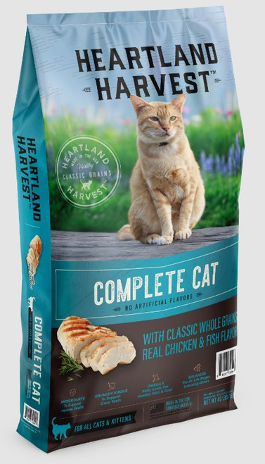 Heartland Harvest Complete Cat with Classic Whole Grains, Real Chicken and Fish Flavor