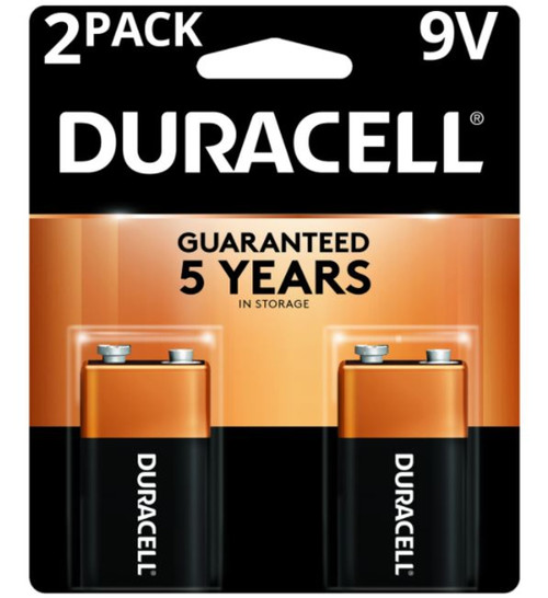 Duracell Coppertop 9V Batteries- 2pk